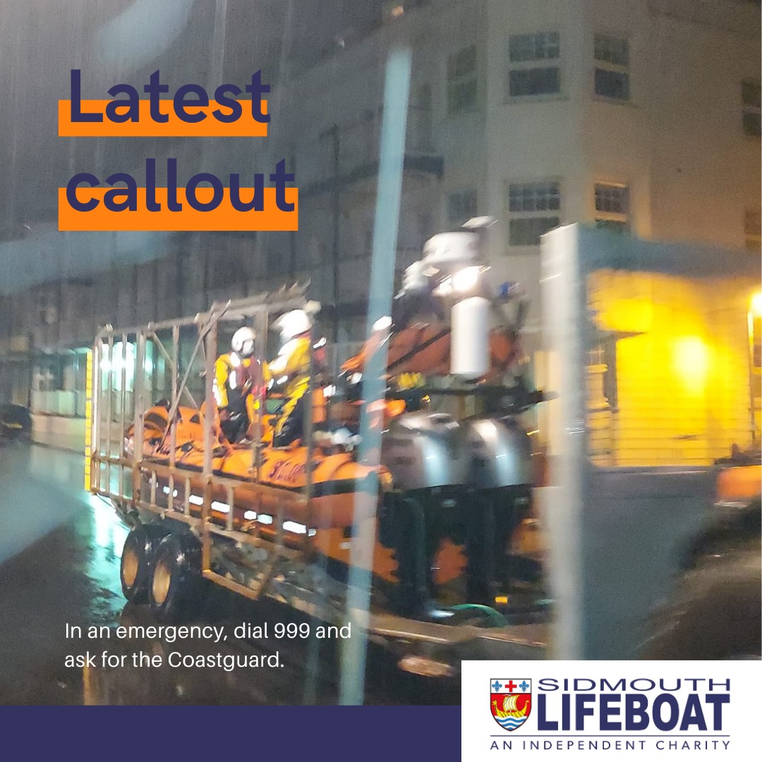 Sidmouth Lifeboat returns to station after its latest callout