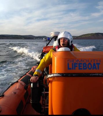 Sidmouth Lifeboat on the water